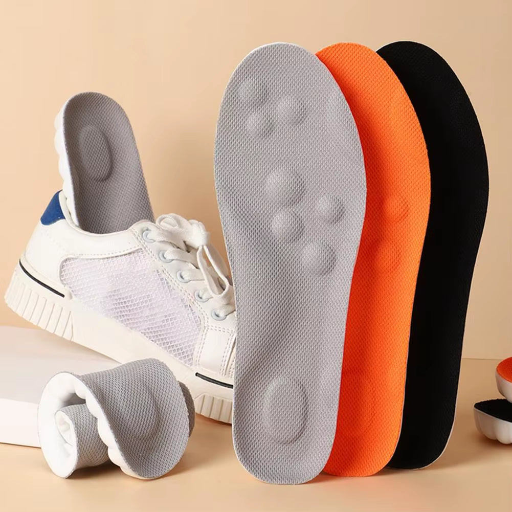 Memory Foam Insoles Cut to Fit Cloud Soles Breathable Inserts with Arch Support Shock-Absorbing Shoe Steppers for Sneakers