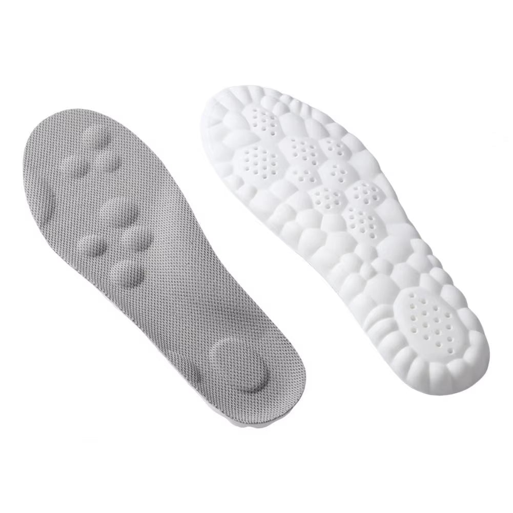 Memory Foam Insoles Cut to Fit Cloud Soles Breathable Inserts with Arch Support Shock-Absorbing Shoe Steppers for Sneakers